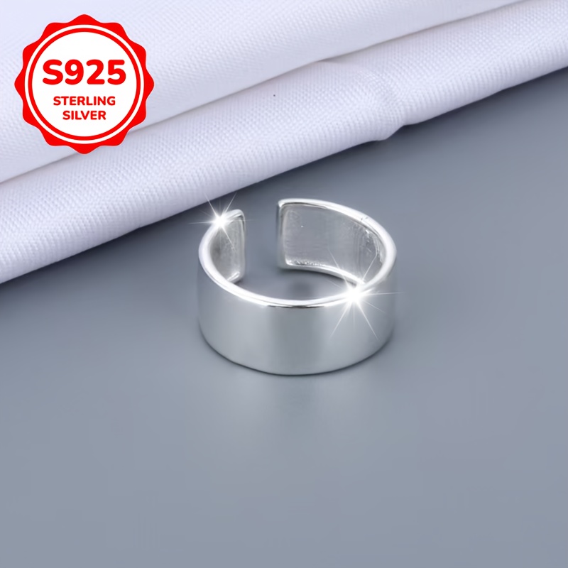 925 Silver Solid Band Ring for Women's Allergies